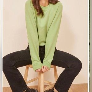 Reformation Lime Green Crew Neck